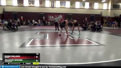 182 lbs Cons. Round 2 - Quinn Williams, Milton vs Brandon Simunek, Harrisburg