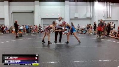 128 lbs Round 1 (8 Team) - Zoey Kessler, Black Mambas vs Riley Flickinger, Georgia United Blue