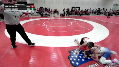 74 lbs Cons. Semis - Sawyer Miller, Milton Monsters Wrestling Club vs Triston Kruger, Minnesota