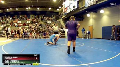 200-219 lbs Semifinal - Alex Hamilton, Thomas Jefferson Middle School vs Wade Durbin, Camdenton