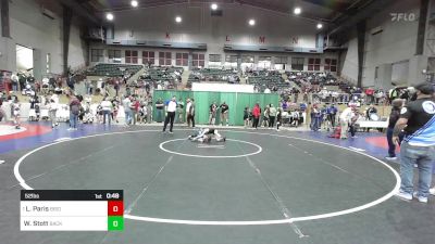 52 lbs Semifinal - Landon Paris, Bison Takedown Wrestling Club vs Wesley Stott, Backyard Bullies Wrestling Club