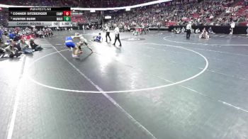 D2-165 lbs Champ. Round 1 - Conner Sitzberger, Campbellsport vs Hunter Burr, Martin Luther