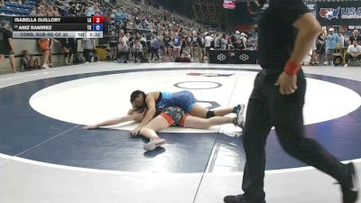 135 lbs Cons. Sub-rd Of 32 - Isabella Guillory, Louisiana vs Aniz Ramirez, Texas