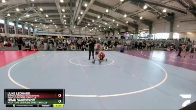 83 lbs Cons. Round 2 - Noah Sandstrom, West Texas Grapplers Wrestling Club vs Luke Leonard, Dripping Springs Youth Sports Association Wrestling Club