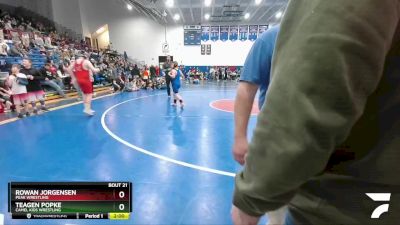 117-135 lbs Round 1 - Rowan Jorgensen, Peak Wrestling vs Teagen Popke, Camel Kids Wrestling