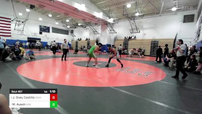215 lbs Quarterfinal - Justin Oney Castillo, Grand Street Campus-PSAL vs Malik Ayesh, New Dorp-PSAL