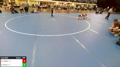 7th - 8th grade - 108 Champ. Round 2 - Brody Hosek, Iowa vs Boe Davis, Sebolt Wrestling Academy