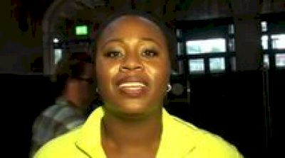 Michelle Carter takes second at train station shot put at 2012 Zurich Diamond League