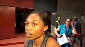 Allyson Felix fitting in training during busy post-Olympic schedule at 2012 Zurich Diamond League