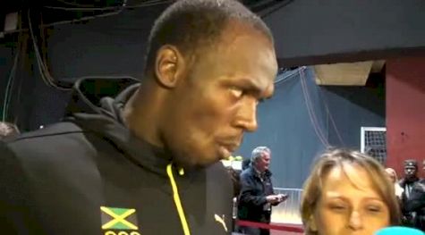 Usain Bolt unfazed by cold and rainy conditions at 2012 Zurich Diamond League