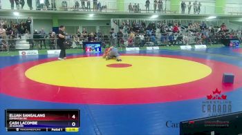 65kg Cons. Round 1 - Elijah Sangalang, Edmonton WC vs Cash LaCombe, Jr Badgers