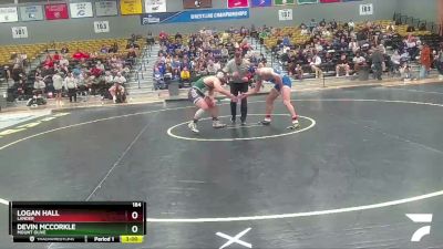 184 lbs Quarterfinal - Logan Hall, Lander vs Devin McCorkle, Mount Olive