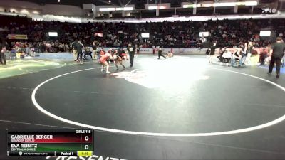 Girls 115 lbs Quarterfinal - Eva Reinitz, Centralia (Girls) vs Gabrielle Berger, Granger (Girls)