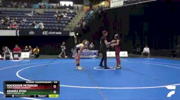 109 lbs Champ. Round 2 - Mackenzie Peterson, Texas Womens University vs Kendra Ryan, North Central (IL)