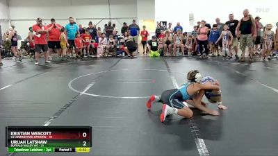 72 lbs Round 1 (4 Team) - Kristian Wescott, U2 Journeymen Uprising vs Urijah Latshaw, Buffalo Valley WC