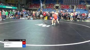 220 lbs Rnd Of 64 - Kaden Lambert, Indiana vs Gavin Rich, Oklahoma