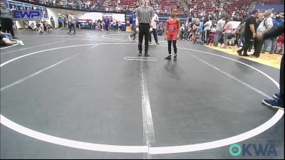 80 lbs Final - Knari Spotwood, Del City Little League vs Ely Garrett, Deer Creek Wrestling Club