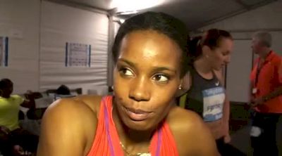 Charonda Williams estatic with Diamond League title and world champs bye at 2012 Brussels Diamond League