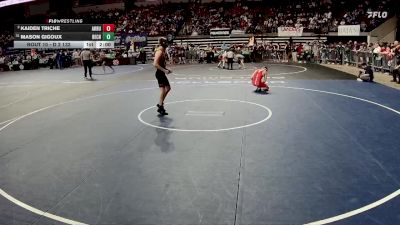 D 2 132 lbs Champ. Round 1 - Mason Gigoux, Belle Chasse vs Kaiden Triche, Archbishop Rummel