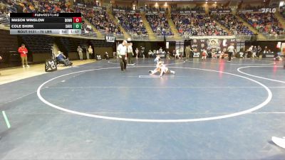 70 lbs Round Of 32 - Mason Winslow, Downingtown vs Cole Shirk, Saucon Valley