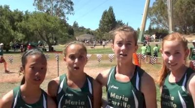 Maria Carrillo squad after Girl's JV race at 2012 Ed Sias XC Invite