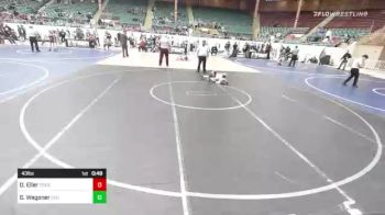 43 lbs Semifinal - Dylan Eller, Prescott Valley Youth vs George Wagoner, Division Bell