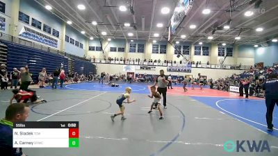 55 lbs Consi Of 8 #2 - Noah Sladek, Team Conquer Wrestling vs Abram Carney, Springdale Youth Wrestling Club