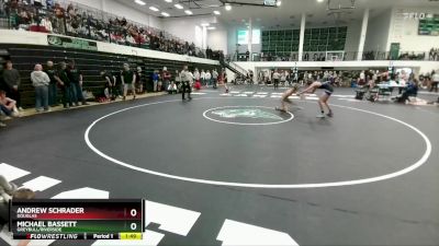 132 lbs Quarterfinal - Andrew Schrader, Douglas vs Michael Bassett, Greybull/Riverside