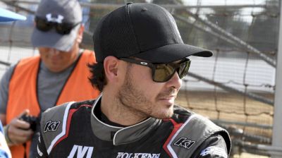 Kyle Larson Reacts After Winning Friday's USAC Hangtown 100 Prelim