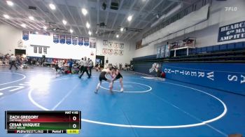 126 lbs Cons. Round 2 - Zach Gregory, Cheyenne South vs Cesar Vasquez, Kelly Walsh