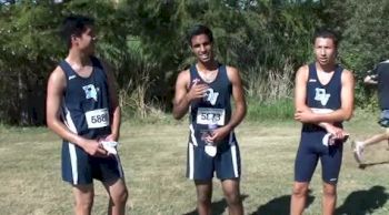 Dougherty Valley's Sammy Mehta(2nd), Paul Ferrera(4th), and Nico Perez(6th) after JV Boys Unlimited race at 2012 DLS CHS Nike Invite