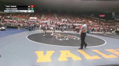 120 lbs Cons. Round 3 - Zoey Owens, El Dorado HS vs Amya Parker, Scott Community HS