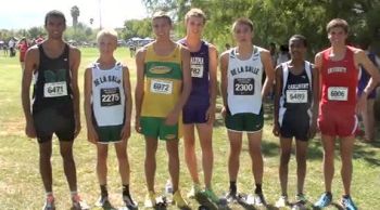 Post race gathering of top 7 varsity boy's finishers at 2012 DLS CHS Nike Invite