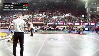 AA - 118 lbs Semifinal - Wyatt Shull, Helena Capital vs Zach Morse, Billings West