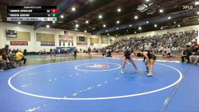 145 Girls Quarterfinal - Amber Spencer, Santana vs Krista Ghosh, Valley Center