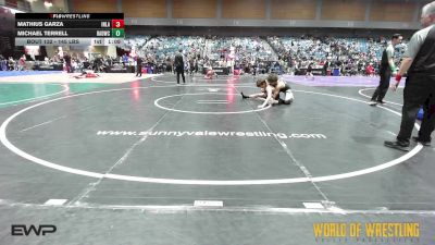 145 lbs Semifinal - Mathius Garza, Inland Elite Wrestling Club vs Michael Terrell, Bay Area Dragons
