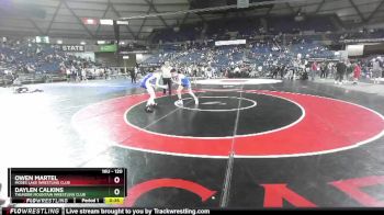 120 lbs Cons. Round 3 - Owen Martel, Moses Lake Wrestling Club vs Daylen Calkins, Thunder Mountain Wrestling Club
