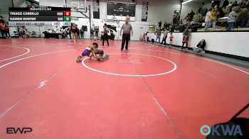 49 lbs Consolation - Thiago Carrillo, Honey Badgers Wrestling Club vs Kainen Hunter, Vian Wrestling Club