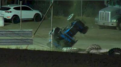 Cole Macedo Flips Onto Access Road at Merced Speedway