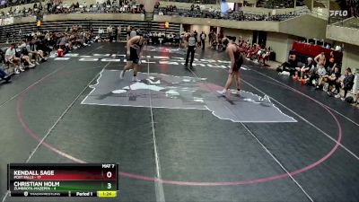 215 lbs Finals (8 Team) - Christian Holm, Zumbrota-Mazeppa vs Kendall Sage, Post Falls