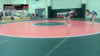 Girls 135 lbs Round 1 - Ava Shannon, Wabaunsee vs Stormi Goudie, Holton HS