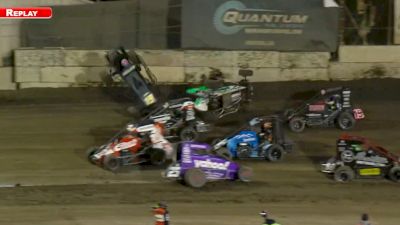 Mitchel Moles & Brody Fuson Flip After Second Lap Turkey Night Tangle