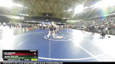 165 lbs Semifinal - Quinn Phillips, Omak Wrecking Crew Wrestling vs Kai Graham, Washington