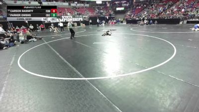 D2-106 lbs Cons. Semi - Parker Owens, Coleman vs Carson Bassett, Fennimore