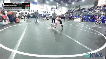 35 lbs Quarterfinal - Woodson Rowell, Elgin Wrestling vs Braxtynn Stockbridge, Lexington Wrestling Club