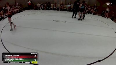 133 lbs Round 7 (8 Team) - Mackenzie Childers, Team Iowa vs Amanda Jaeger, Kansas Pink Gecko
