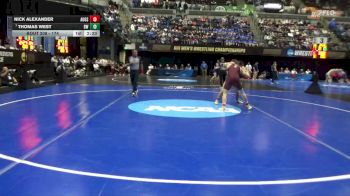 174 lbs Cons. Round 1 - Thomas West, Baldwin Wallace vs Nick Alexander, Augsburg