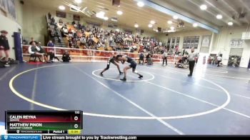 132 lbs 7th Place Match - Calen Reyna, Servite vs Matthew Pinon, Newport Harbor