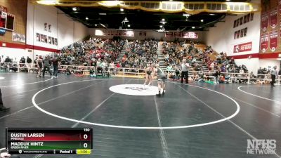 150 lbs Semifinal - Maddux Hintz, Green River vs Dustin Larsen, Pinedale