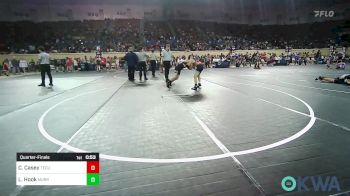 80 lbs Quarterfinal - Cooper Casey, Tecumseh Takedown Club vs Levi Hook, Murray County Takedown Club